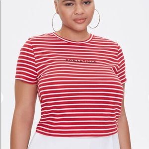 Forever 21 Romantique Stripped crop top
